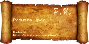 Poduska Upor névjegykártya